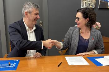 Emi Boix García, presidenta de IVEFA, y Agustín Carrilero Castillo, director de ESIC University – Campus Comunidad Valenciana, quienes rubricaron esta alianza estratégica en representación de sus respectivas instituciones.